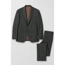Blazer vert pied de coq automne — packshot ensemble