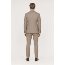 Veste beige prince de Galles automne — vue de dos porté