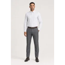 Chemise Coton Blanc — portée veste ouverte décontractée
