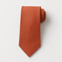 Cravate Terracotta orange Terre Battue — packshot — Costume Privé Paris