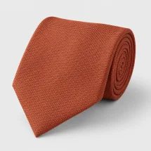 Cravate Terracotta orange Terre Battue — vue alternative finition