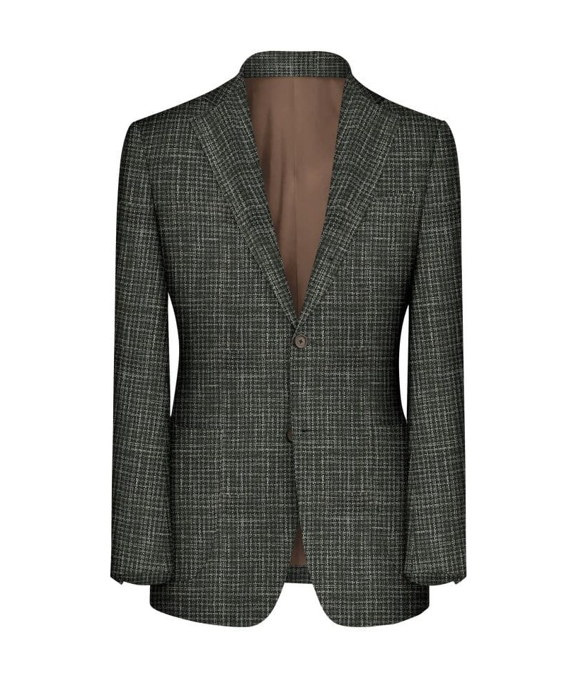 Blazer vert pied de coq automne