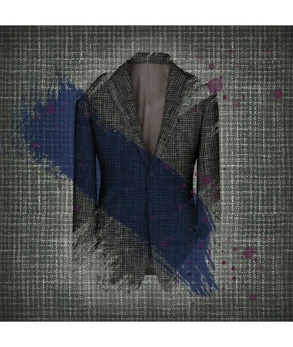 Blazer vert pied de coq automne hiver | Costume Privé Paris