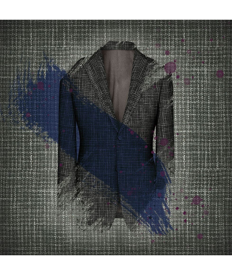 Blazer vert pied de coq automne