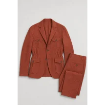 Veste saharienne lin terracotta — packshot ensemble
