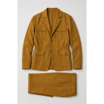 Veste saharienne lin ocre — packshot ensemble