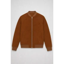 Blouson nubuck marron cognac MA1 Steve - Style et confort pour hommes. — packshot ensemble