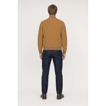 Blouson nubuck camel MA1 Steve — vue de dos porté