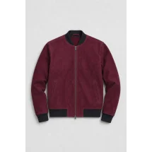 Blouson nubuck rouge foncé MA1 Steve — packshot ensemble