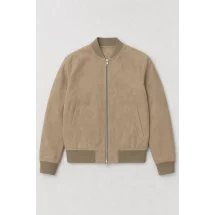 Blouson nubuck beige sable MA1 Steve — packshot ensemble