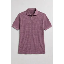 Polo coton piqué manche courte rose — packshot ensemble