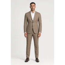 veste marron brun — porté face — sur mesure — Costume Privé Paris