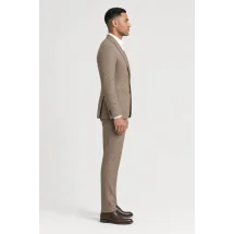 veste marron brun — vue profil porté