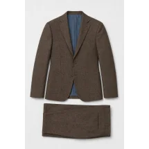 Veste marron brun nattée — packshot ensemble