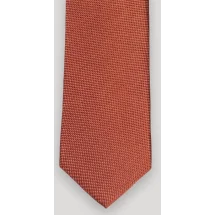 Cette cravate terracotta orange terre battue sublime vos