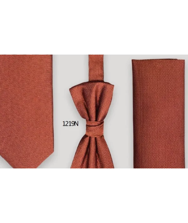 Cette cravate terracotta orange terre battue sublime vos