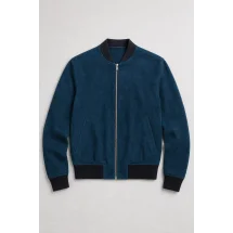 Blouson Suede bleu canard MA1 Steve — packshot ensemble