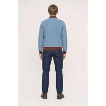 Blouson Suede bleu ciel MA1 Steve — vue de dos porté