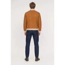 Blouson Nubuck camel A1 Cary — vue de dos porté