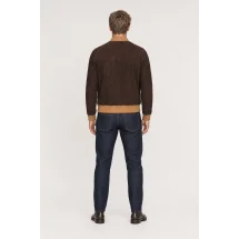 Blouson Nubuck marron A1 Cary — vue de dos porté