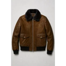 Blouson Cuir Marron Glacé G1 Paul — packshot ensemble