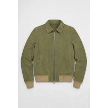 Blouson Nubuck vert kaki clair A2 John — packshot ensemble