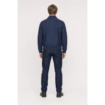 Blouson Nubuck bleu nuit A2 John — vue de dos porté