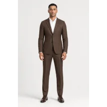 veste sport marron moyen — porté face — sur mesure — Costume Privé Paris
