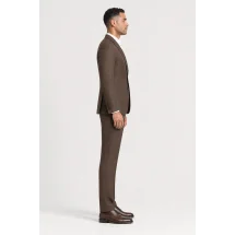 veste sport marron moyen — vue profil porté