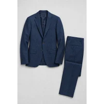 Costume mariage bleu moyen champêtre — packshot ensemble