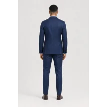 Costume mariage bleu roi champêtre — vue de dos porté