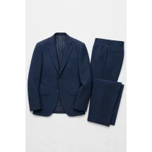 Costume mariage bleu roi champêtre — packshot ensemble
