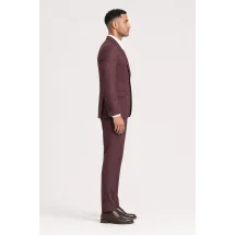 Costume mariage bordeaux champêtre — vue profil porté