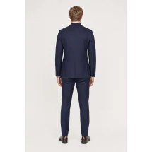Veste bleu plastron amovible — vue de dos porté