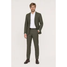 Veste vert kaki plastron amovible — porté décontracté veste ouverte