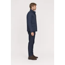 Parka matelassée bleu marine — vue profil porté