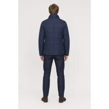 Parka matelassée bleu marine — vue de dos porté