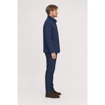 Parka matelassée bleu moyen — vue profil porté