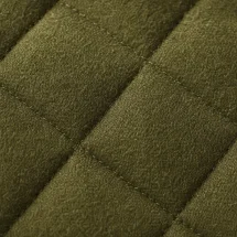 Parka matelassée vert kaki — détail macro tissu