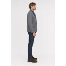 Veste matelassée grise — vue profil porté