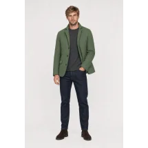 Veste matelassée verte — porté décontracté veste ouverte