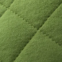 Veste matelassée verte — détail macro tissu