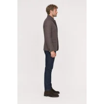 Veste matelassée marron — vue profil porté