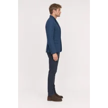 Veste matelassée bleu — vue profil porté