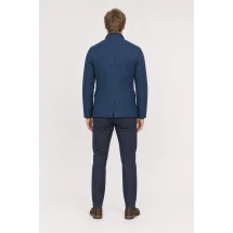 Veste matelassée bleu — vue de dos porté