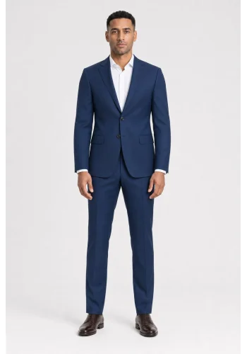 Costume mariage bleu intense — porté face — sur mesure — Costume Privé Paris