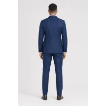 Costume mariage bleu intense — vue de dos porté