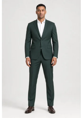 Costume mariage vert olive — porté face — sur mesure — Costume Privé Paris