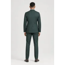 Costume mariage vert olive — vue de dos porté
