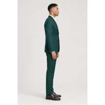 Costume mariage vert sapin — vue profil porté